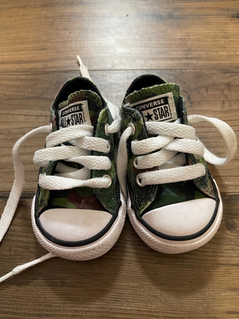 Converse Kids Camo Low Top Sneakers - Green & Brown